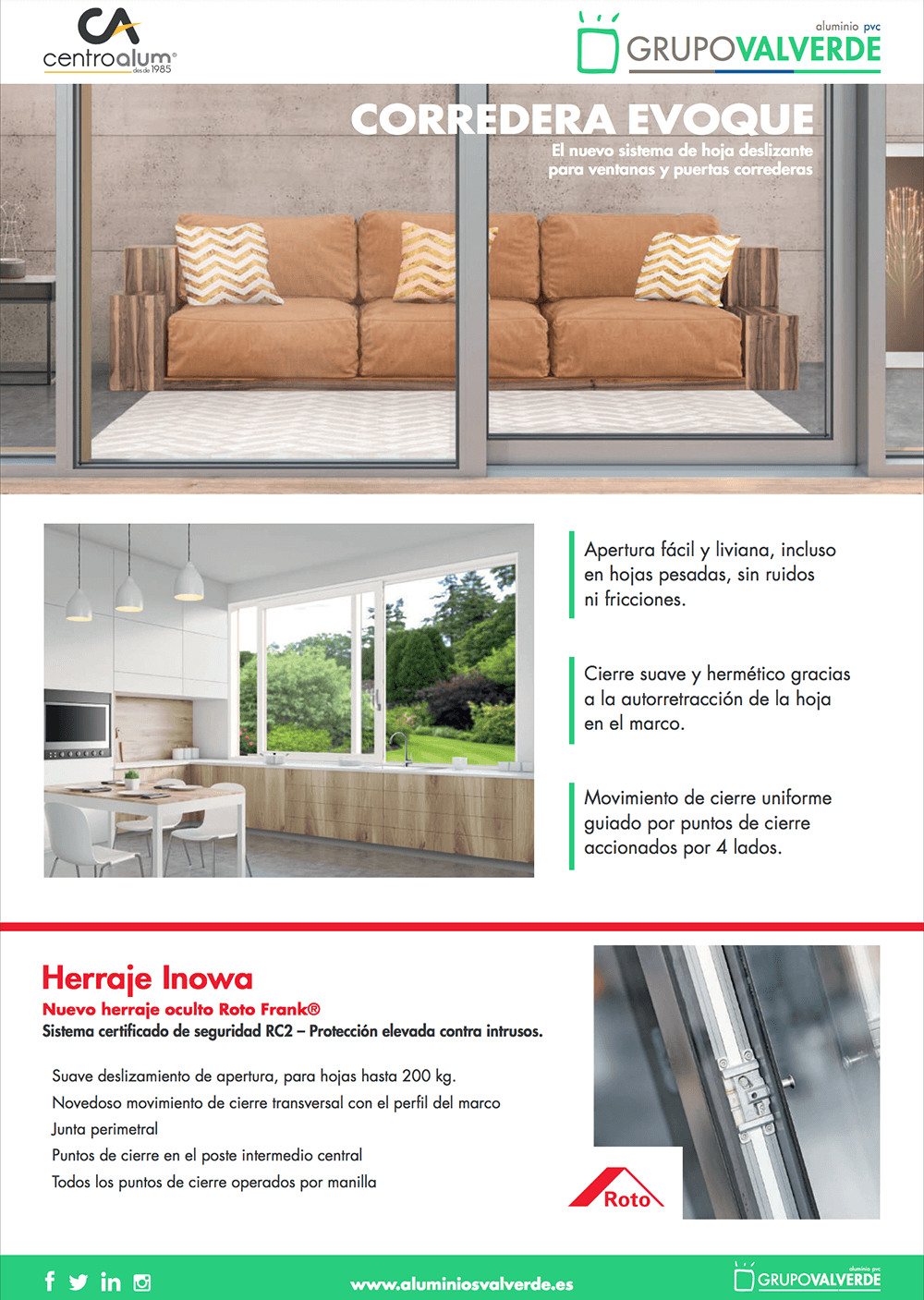 Catálogo ventanas correderas de aluminio Evoque