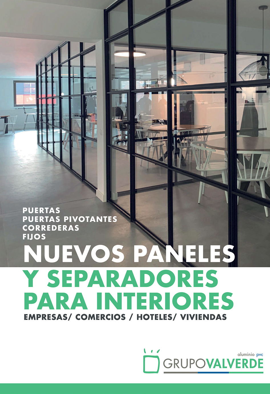 Catálogo ventanas y paneles separadores para interiores